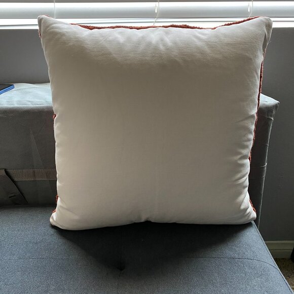 Hand knit Crochet Heart cotton throw and pillow with pillow cover - Picture 4 of 9